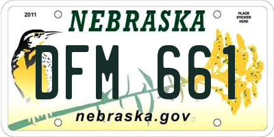 NE license plate DFM661