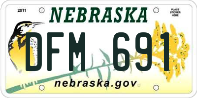 NE license plate DFM691