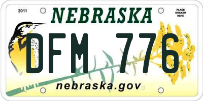 NE license plate DFM776