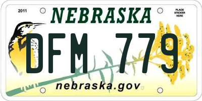 NE license plate DFM779