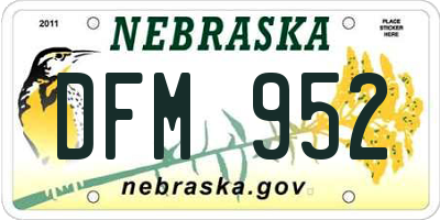 NE license plate DFM952