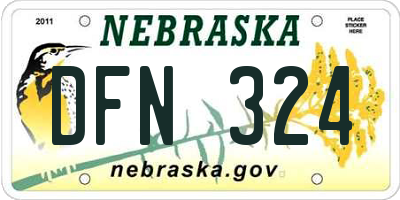 NE license plate DFN324