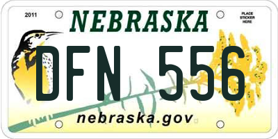 NE license plate DFN556
