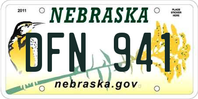 NE license plate DFN941