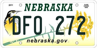 NE license plate DFO272