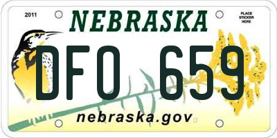 NE license plate DFO659