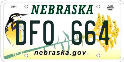 NE license plate DFO664