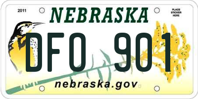 NE license plate DFO901
