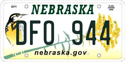 NE license plate DFO944