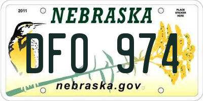 NE license plate DFO974