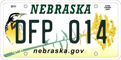 NE license plate DFP014