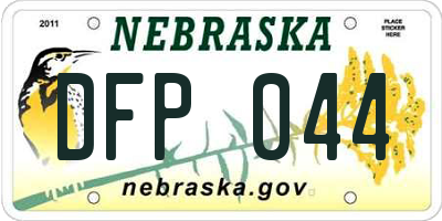 NE license plate DFP044