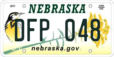 NE license plate DFP048