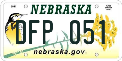 NE license plate DFP051