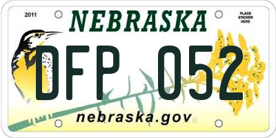 NE license plate DFP052