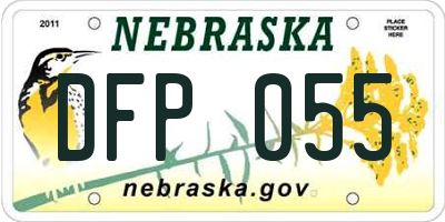 NE license plate DFP055