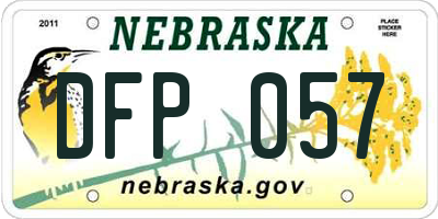 NE license plate DFP057
