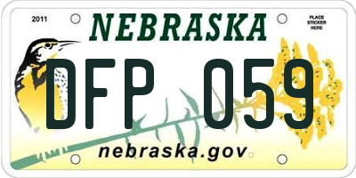 NE license plate DFP059