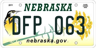 NE license plate DFP063