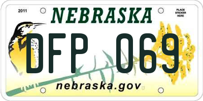 NE license plate DFP069
