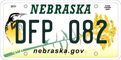 NE license plate DFP082