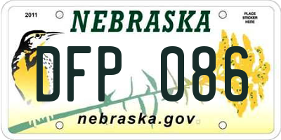 NE license plate DFP086