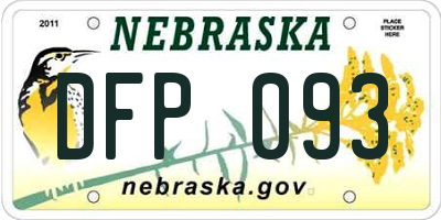 NE license plate DFP093
