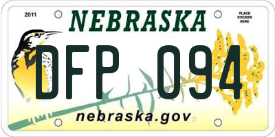 NE license plate DFP094