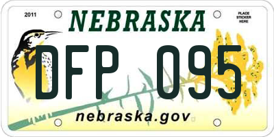 NE license plate DFP095