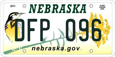 NE license plate DFP096