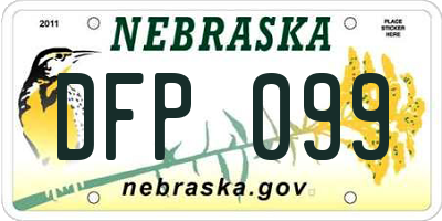 NE license plate DFP099