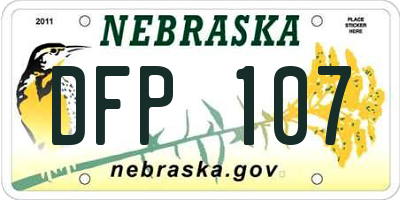 NE license plate DFP107