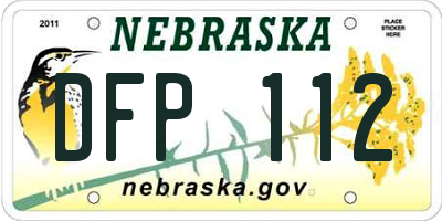 NE license plate DFP112