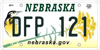 NE license plate DFP121