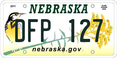 NE license plate DFP127