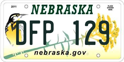 NE license plate DFP129