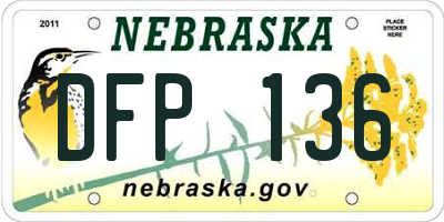 NE license plate DFP136