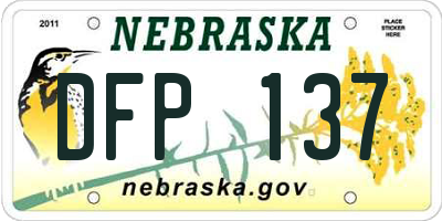 NE license plate DFP137