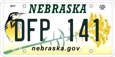 NE license plate DFP141