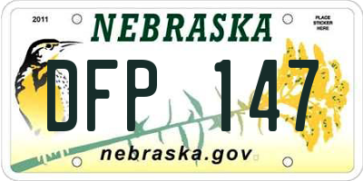 NE license plate DFP147