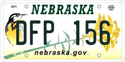 NE license plate DFP156