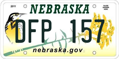 NE license plate DFP157