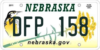 NE license plate DFP158