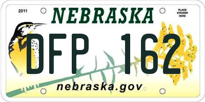 NE license plate DFP162