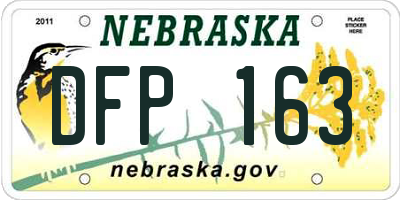 NE license plate DFP163