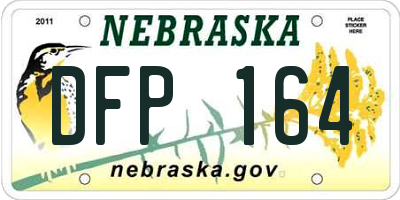 NE license plate DFP164