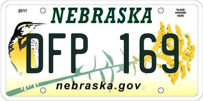 NE license plate DFP169