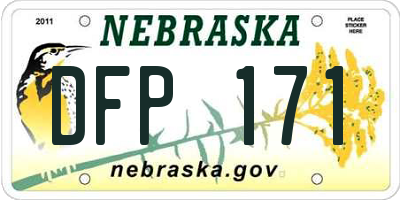 NE license plate DFP171