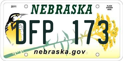 NE license plate DFP173