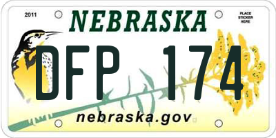 NE license plate DFP174